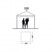 Голяма  функционална шатра Outwell Dakota Shelter с площ 9 кв. м. и 3000 мм воден стълб