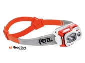 Мощна челна лампа Petzl Swift RL, мощност 900 лумена, тегло 100 гр.