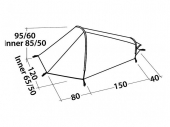 Лека едноместна туристическа палатка Robens Arrow Head с алуминиеви рейки