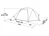 Лека двуместна туристическа палатка Robens Boulder 2 с два входа и две преддверия