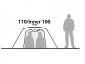 Лека двуместна туристическа палатка Robens Boulder 2 с два входа и две преддверия