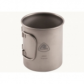 Олекотено титаниево туристическо канче със сгъваеми дръжки Robens Titanium Mug 450 ml