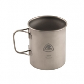 Олекотено титаниево туристическо канче със сгъваеми дръжки Robens Titanium Mug 450 ml