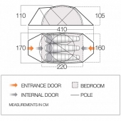 Най-висок клас триместна експедиционна палатка Vango F10 XPD 3 с класически геодезичен дизайн